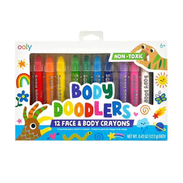 Body Doodlers Face & Body Crayons - Set of 12