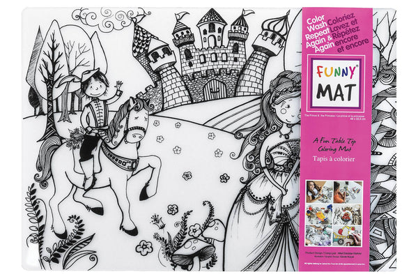 Table top coloring mat, princess