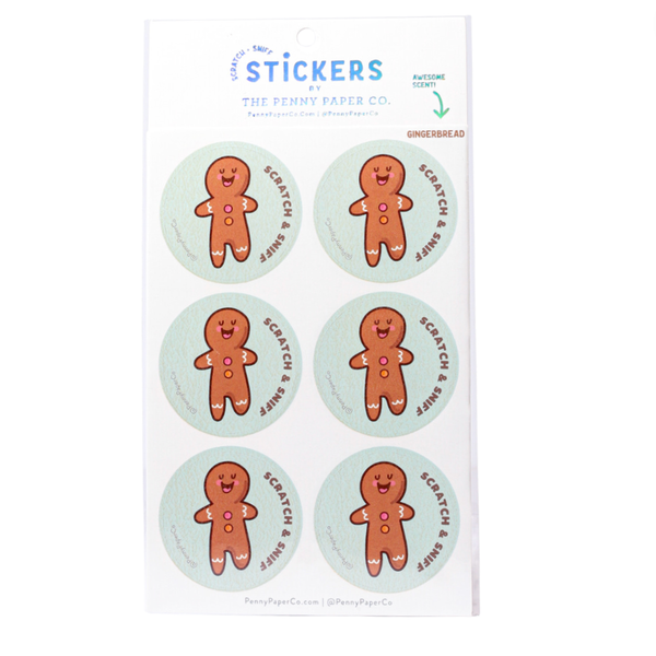 Gingerbread Scented Scratch and Sniff Stickers