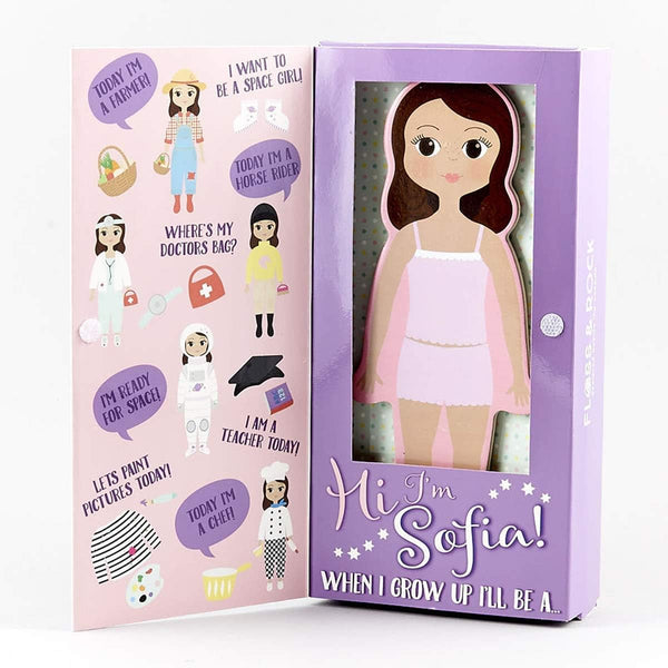 WOODEN MAGNETIC DRESS UP DOLL - SOFIA