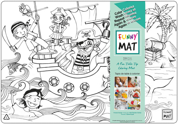 Table top coloring mat, pirates